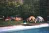 camping by pool